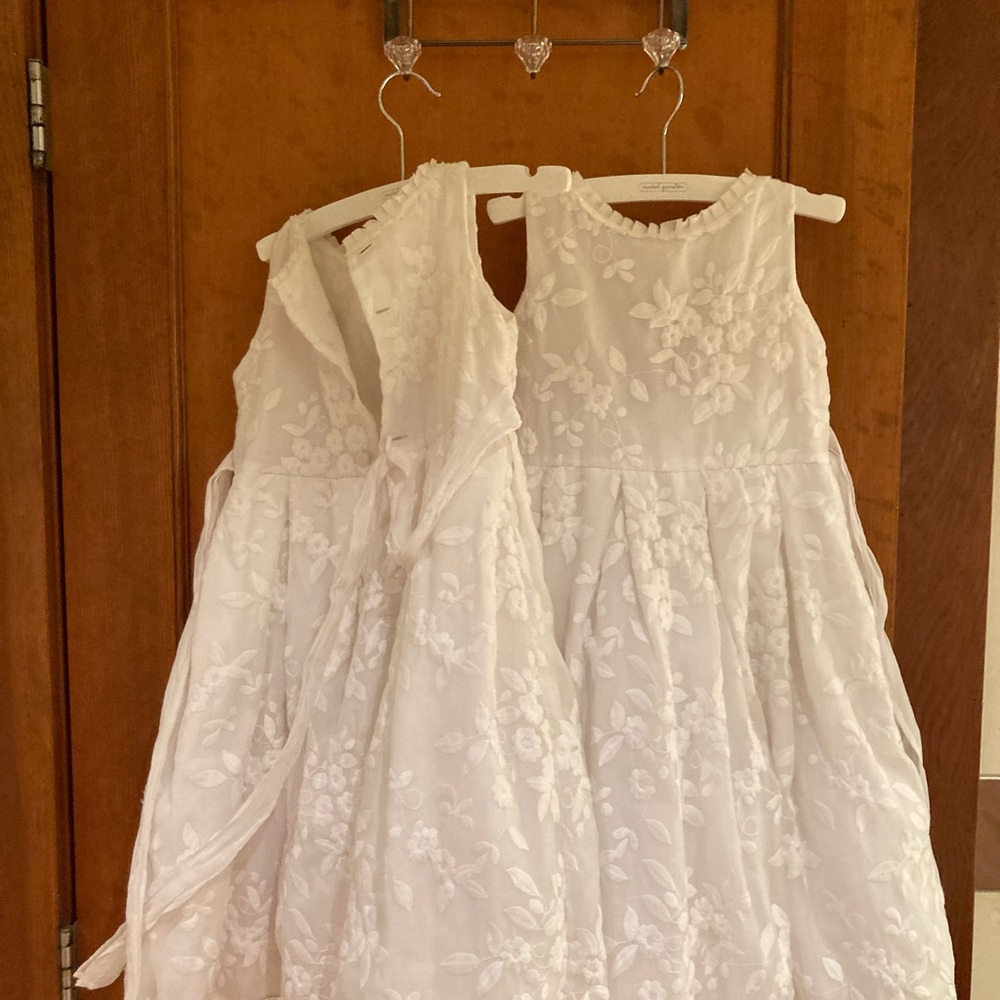 Never worn designer flower girl dresses